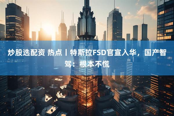 炒股选配资 热点丨特斯拉FSD官宣入华，国产智驾：根本不慌